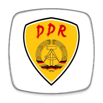 DDR armoiries design / cadeau vintage ostalgie - Magnet carré - blanc - Devant