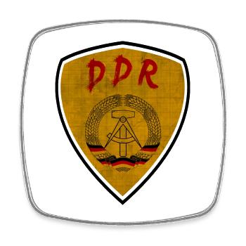 DDR Armoirs Design Vintage / Cadeau Ostalgie - Magnet carré - blanc - Devant