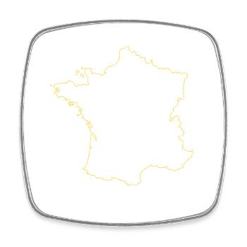 Lyon 69 Souvenir 69 France Frankreich - Square fridge magnet - white - Front