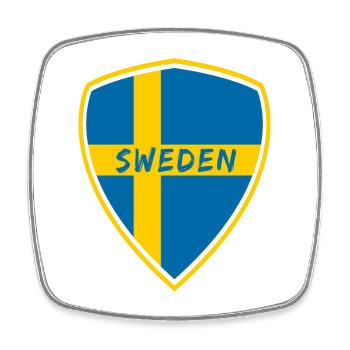 Sweden Coat of Arms / Gift Scandinavia - Square fridge magnet - white - Front