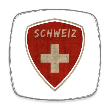 Suisse Armoiries Vintage / Cadeau Zurich - Magnet carré - blanc - Devant