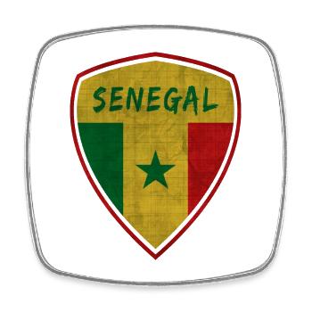 Senegal Vintage Coat of Arms / Gift Dakar Africa - Square fridge magnet - white - Front