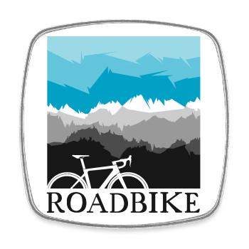 roadbike Natur Landschaft Liebe Fahrrad Rennrad - Viereckiger Kühlschrankmagnet - Weiß - Vorne