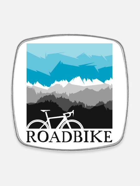 Roadbike nature paysage amour vélo de route - Magnet carré - blanc