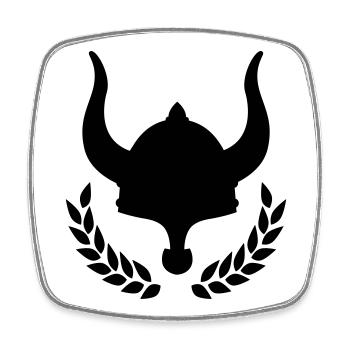 vikings - Square fridge magnet - white - Front