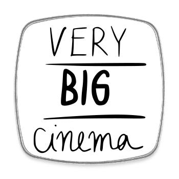 very big cinema - Viereckiger Kühlschrankmagnet - Weiß - Vorne
