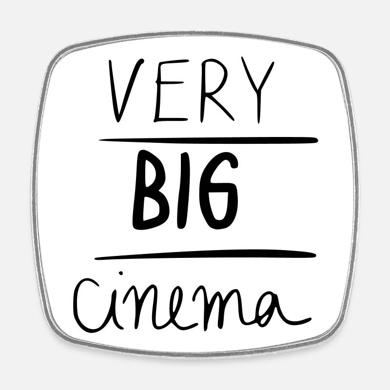 very big cinema - Square fridge magnet - white