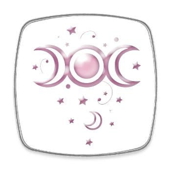 Mond Mondphasen Wicca - Viereckiger Kühlschrankmagnet - Weiß - Vorne