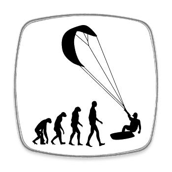 Kiteboarding Kitesurfing Kitesurf Kitesurfer - Square fridge magnet - white - Front