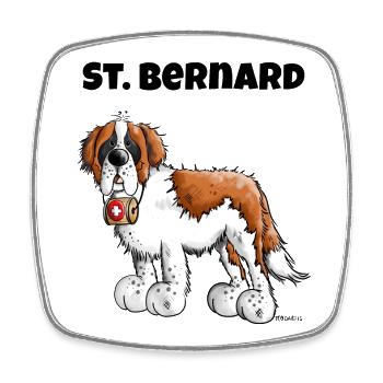Saint Bernard - Square fridge magnet - white - Front