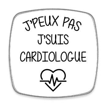Cardiologist Kardiologe Cardiologue Doctor - Square fridge magnet - white - Front