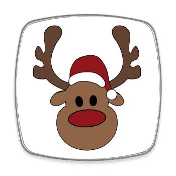 Christmas - Square fridge magnet - white - Front