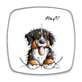 Heureux Bouvier Bernois - Chiens - Cadeau - Magnet carré - blanc - Devant