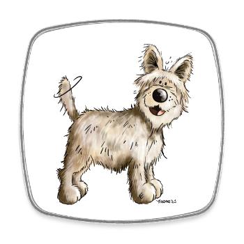 Funny Berger Picard - Hund - Hunde - Viereckiger Kühlschrankmagnet - Weiß - Vorne