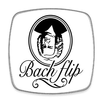 Bach Flip - Magnet carré - blanc - Devant