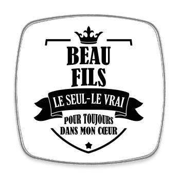 belle-fille / beau-fils / beau fils / belle fille - Magnet carré - blanc - Devant