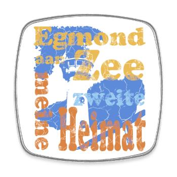 Egmond aan Zee - Viereckiger Kühlschrankmagnet - Weiß - Vorne
