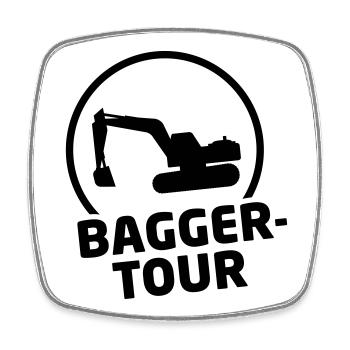 baggertour party jga - Viereckiger Kühlschrankmagnet - Weiß - Vorne