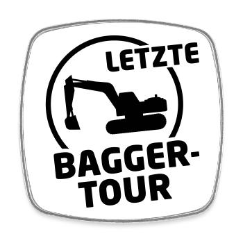 baggertour jga hochzeit - Viereckiger Kühlschrankmagnet - Weiß - Vorne