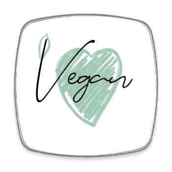 Vegan - Square fridge magnet - white - Front