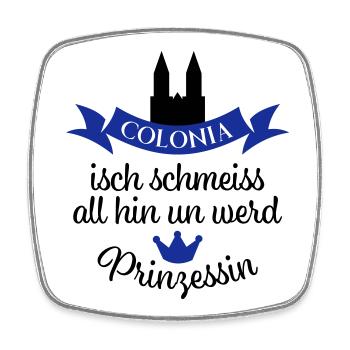 Kölner Karneval - Viereckiger Kühlschrankmagnet - Weiß - Vorne