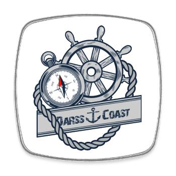 Darss Coast - votre déclaration pour les Darss - Magnet carré - blanc - Devant
