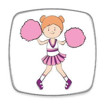 dancer - Square fridge magnet - white - Front