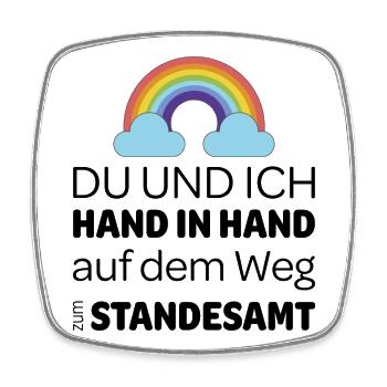 Tolles Design um eine Heiratsantrag zu machen - Viereckiger Kühlschrankmagnet - Weiß - Vorne