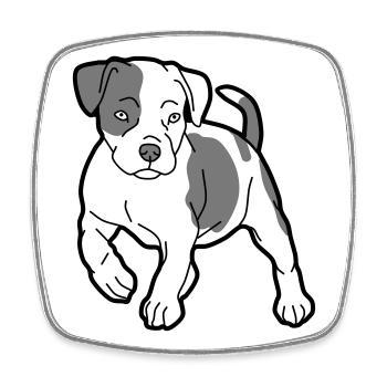 dog - Square fridge magnet - white - Front