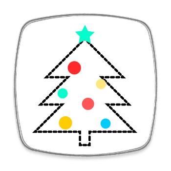 CHRISTMAS. MERRY CHRISTMAS. MERRY CHRISTMAS. NEW YEAR’S DAY - Square fridge magnet - white - Front