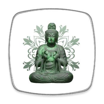 Buddhism Meditation Yoga Spirituality - Square fridge magnet - white - Front