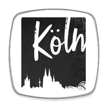 Köln - Viereckiger Kühlschrankmagnet - Weiß - Vorne