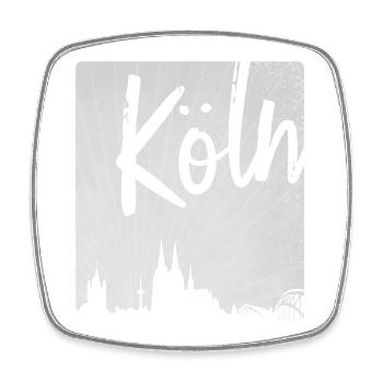 Köln - Viereckiger Kühlschrankmagnet - Weiß - Vorne