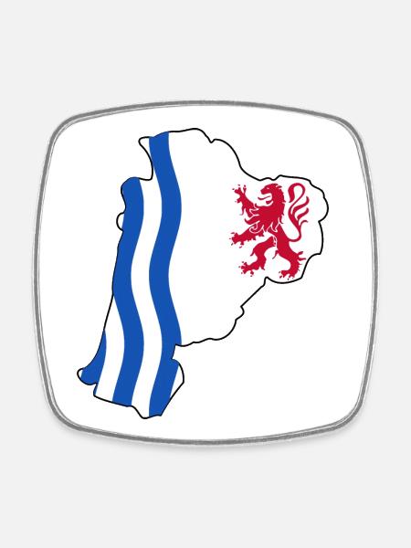 New Aquitaine - Square fridge magnet - white