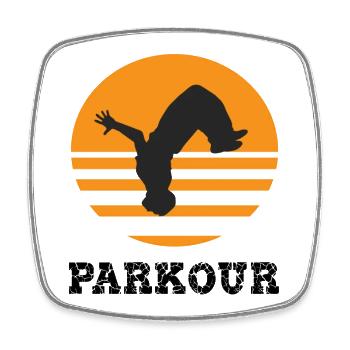 parkour - Viereckiger Kühlschrankmagnet - Weiß - Vorne
