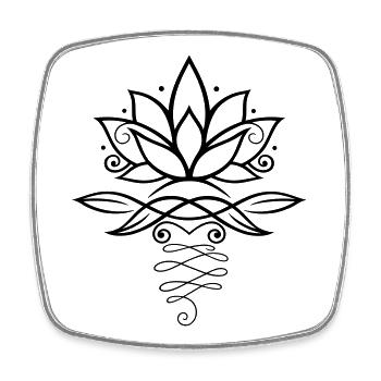 Lotus Lotusblüte Yoga - Magnet carré - blanc - Devant