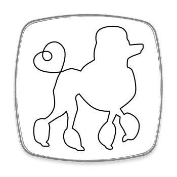 Poodle Lover Lover Fan Dog Lover - Square fridge magnet - white - Front