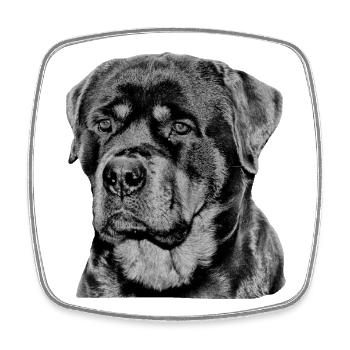 Rottweiler Hundesport Wachhund Gassi Hunde - Viereckiger Kühlschrankmagnet - Weiß - Vorne