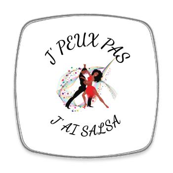 je peux pas, j'ai salsa - Magnet carré - blanc - Devant