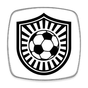 Foot Emblème Personnalisé Simple Simple - Magnet carré - blanc - Devant