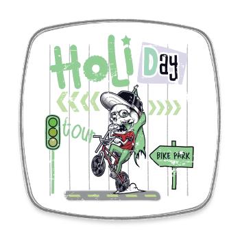 Bike Park Tour - Square fridge magnet - white - Front