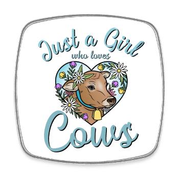 Cow Cows - Square fridge magnet - white - Front