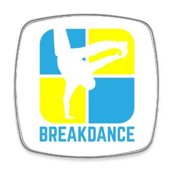 Breakdance B-Boy Streetdance Design Hip Hop Dance - Viereckiger Kühlschrankmagnet - Weiß - Vorne