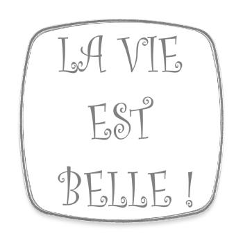 La vie est belle - Magnet carré - blanc - Devant