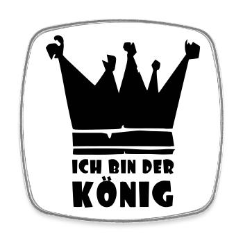 ich bin der König - Viereckiger Kühlschrankmagnet - Weiß - Vorne