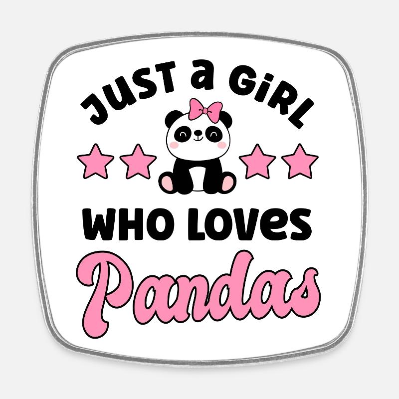 Panda Panda Ours - Magnet carré - blanc