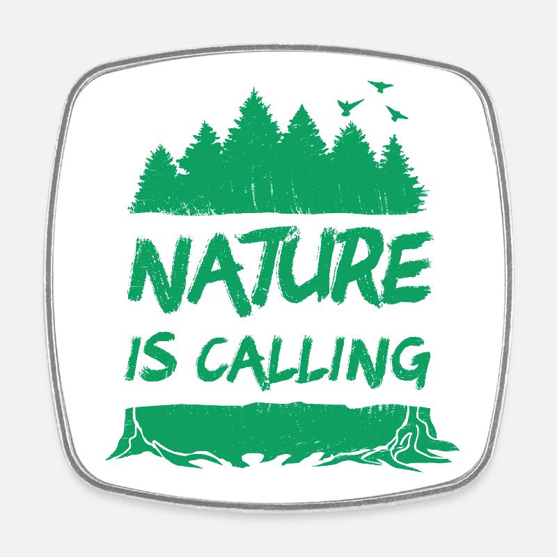 La nature appelle - Magnet carré - blanc
