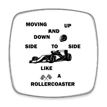 Moving up and down Motorsport Norris - Viereckiger Kühlschrankmagnet - Weiß - Vorne