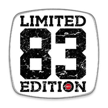 43RD BIRTHDAY COLLEGE LIMITED EDITION 1983 - Square fridge magnet - white - Front