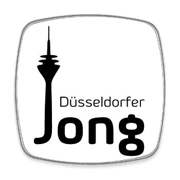 Düssedldorfer Jong - Viereckiger Kühlschrankmagnet - Weiß - Vorne